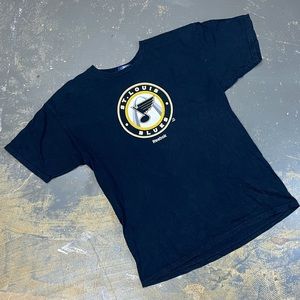 Reebok St. Louis Blues NHL Shirt Hockey Vintage Large Navy